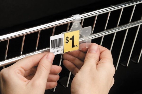 Porta-Etiquetas Fold-N-Hold de 2"L. Transparente